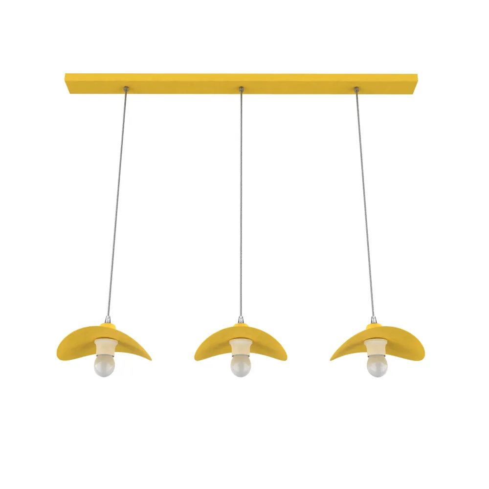 Alimento para Colibríes Amarillo lámpara pendiente, 3xE27, max 42w, amarillo, 25x20cm