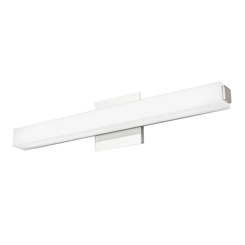 Alimento para Colibríes Applique murale LED simpliste avec abat-jour en acrylique, finition chromée, éclairage rectangulai...