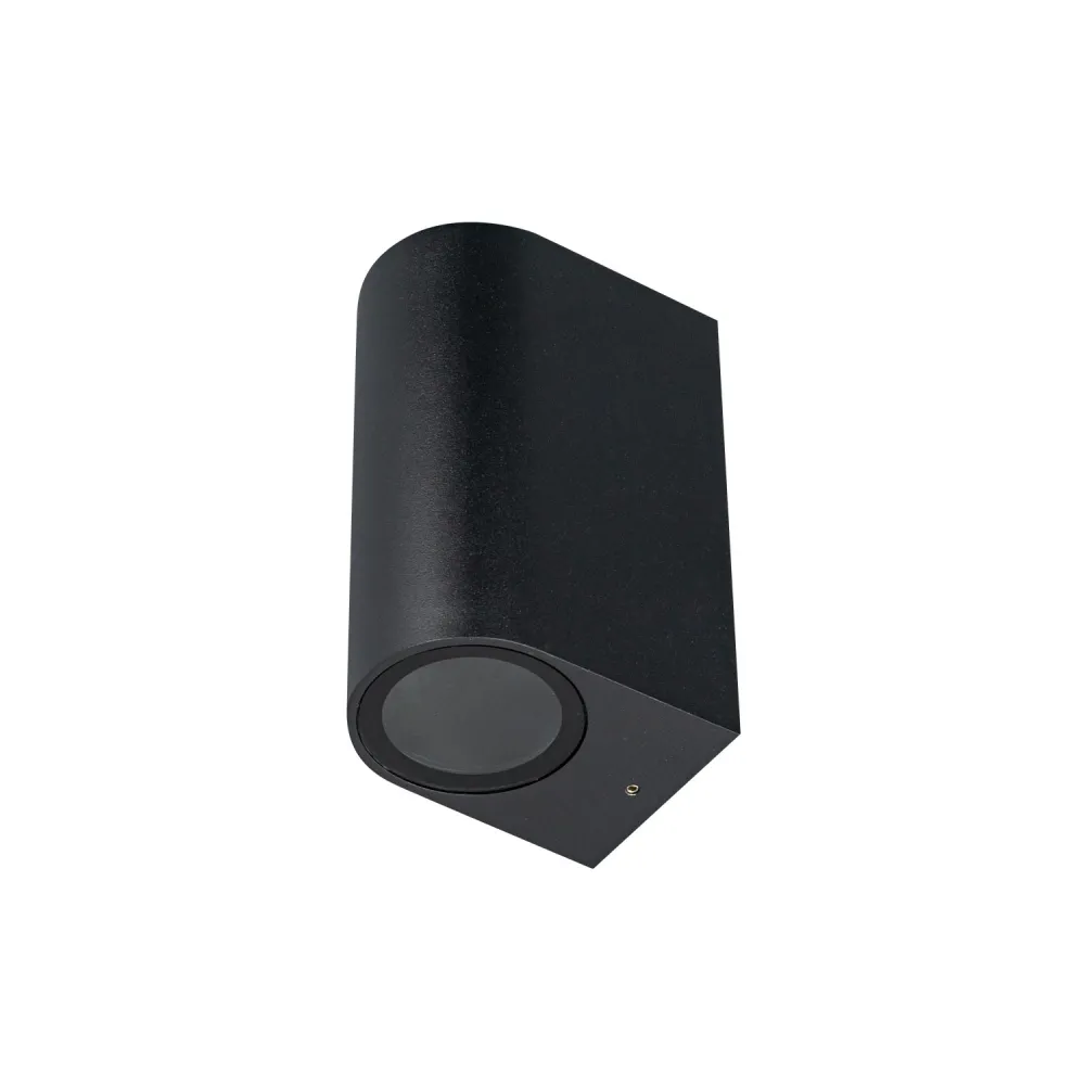 Banco de Observación Apliques de pared cilindrico para dos bombilla LED gu10 negro(aprgu10-1n)