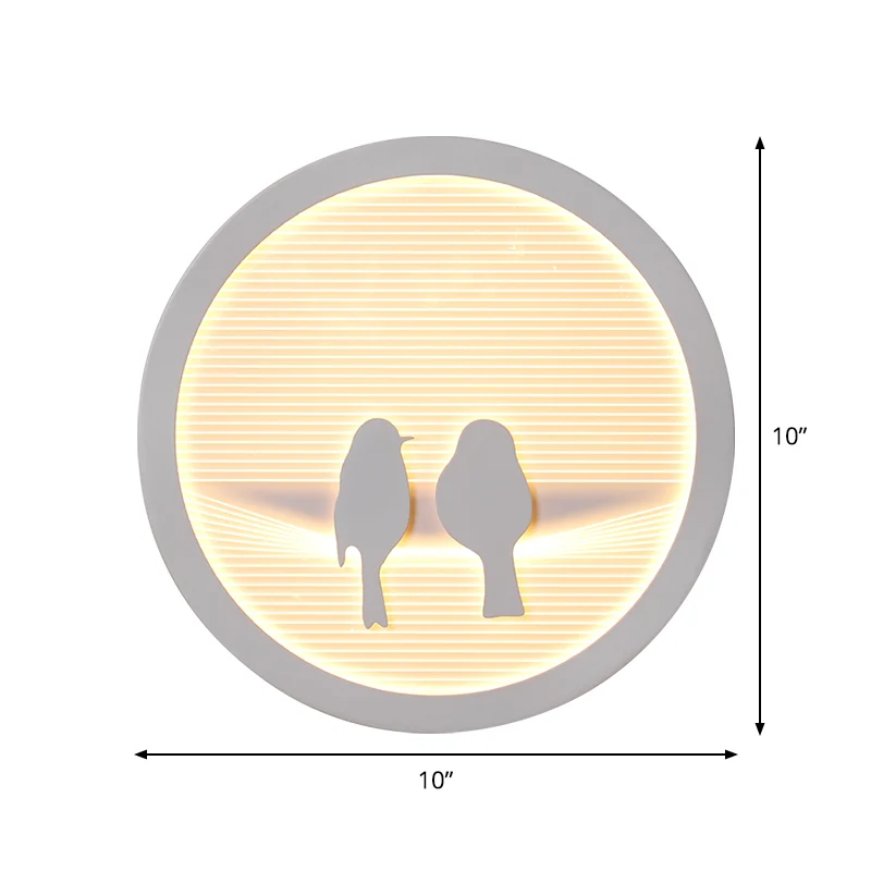 Bebedero de Cristal para Applique murale circulaire à Surface de chevet, éclairage mural à LED en acrylique avec motif par...