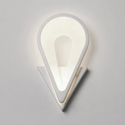 Bebedero de Cristal para Applique murale fácil triangle/ovale/larme en acrylique LED pour couloir, luminaire mural en blan...