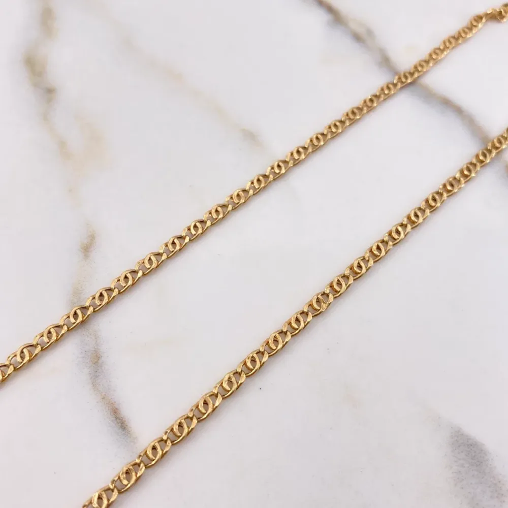 Bebedero de Cristal para Cadena Garibaldi 4.05gr / 55cm / 3mm Oro Amarillo +3 $