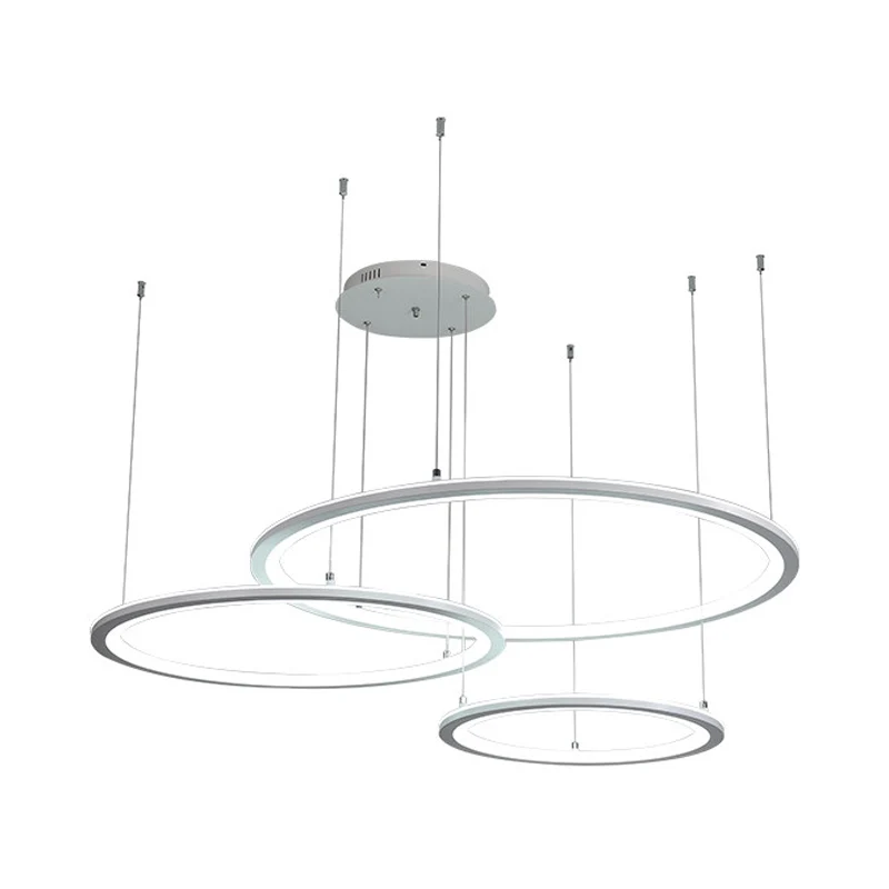 Bebedero de Cristal para Lámpara de arañ Circular blanca/gris, iluminación modernista de 3/4 luces, lámpara colgante de te...
