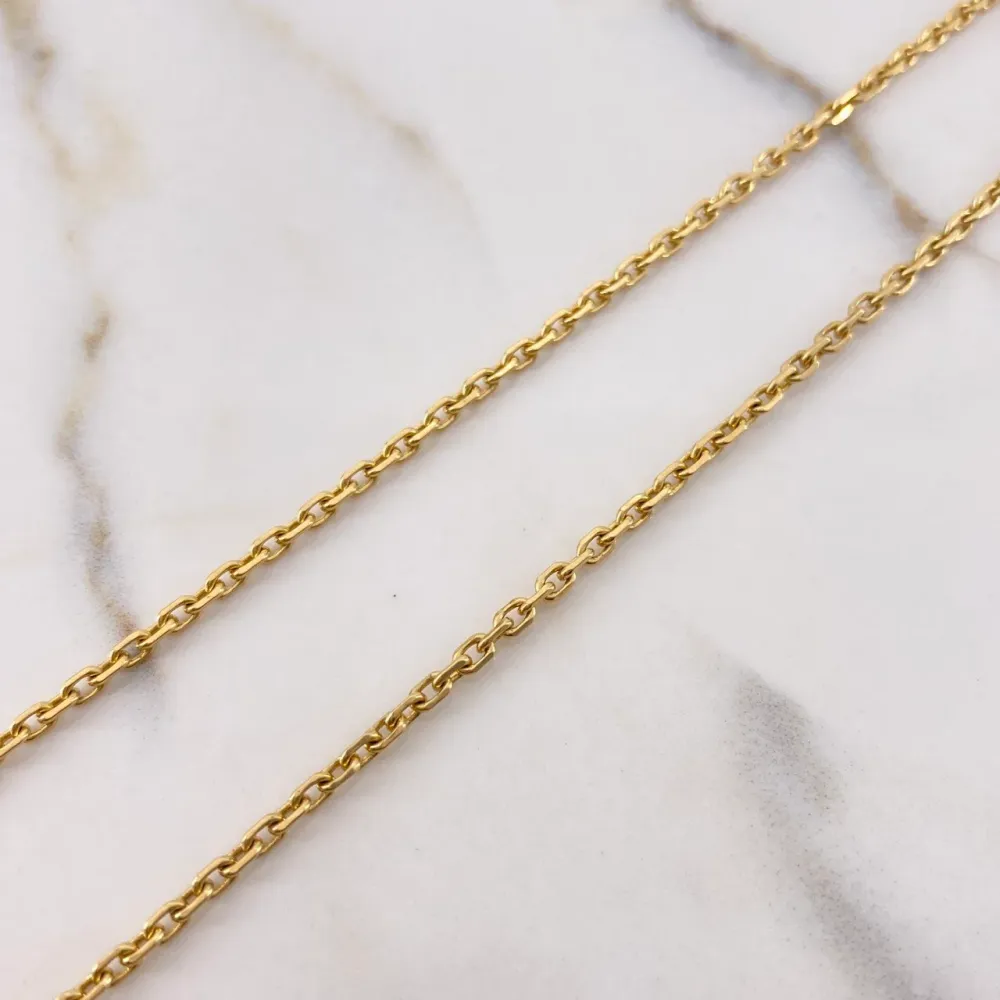 Cadena Aro Seguido 9.95gr / 50cm / 2mm Oro Amarillo +3 $ para Jardín y Balcón
