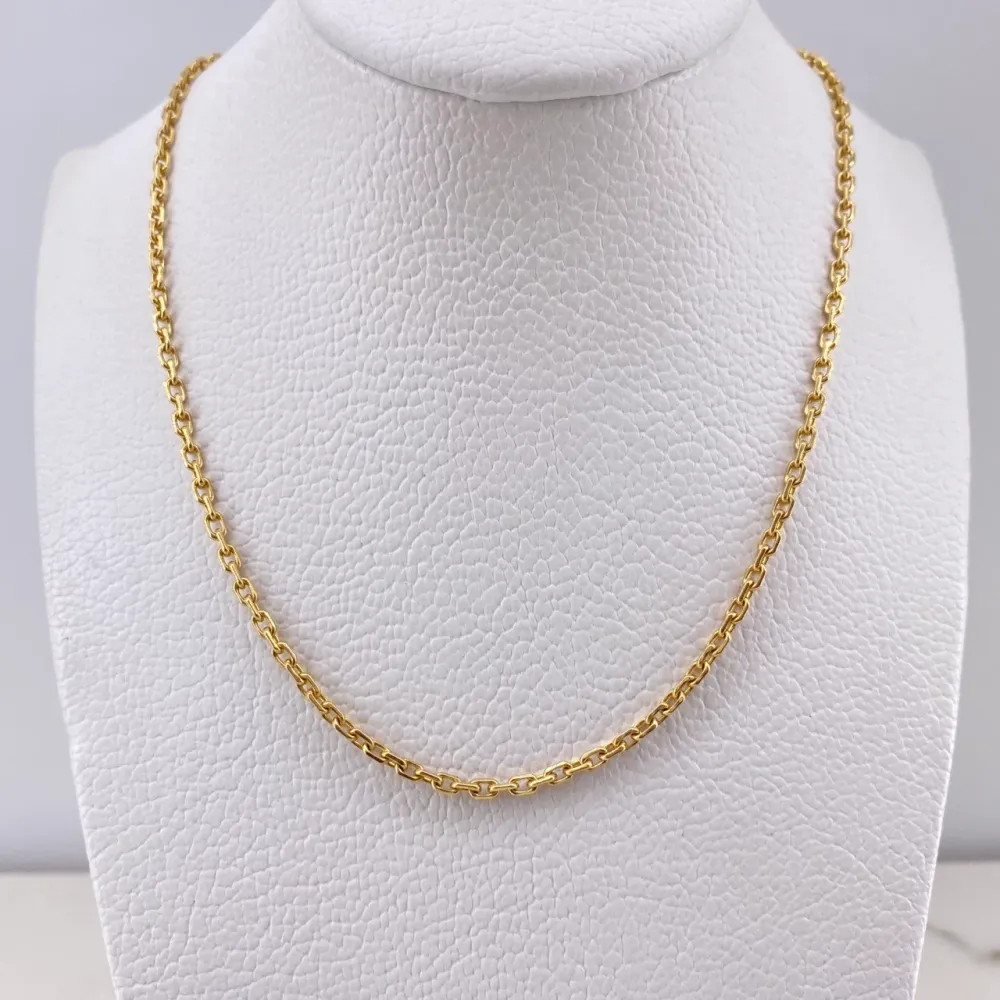 Cadena Aro Seguido 9.95gr / 50cm / 2mm Oro Amarillo +3 $ para Jardín y Balcón