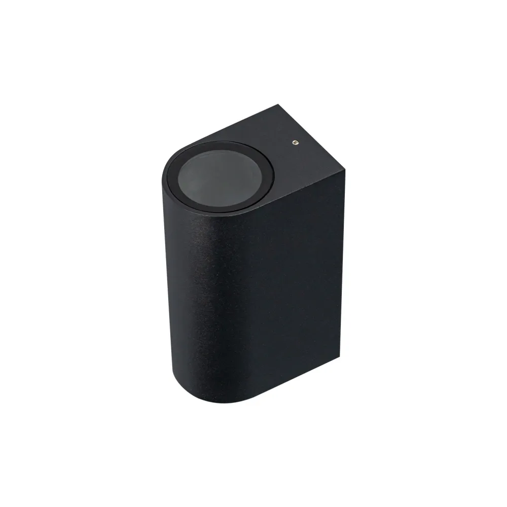 Diseño Ecológico y Sostenible Apliques de pared cilindrico para dos bombilla LED gu10 negro(aprgu10-1n)