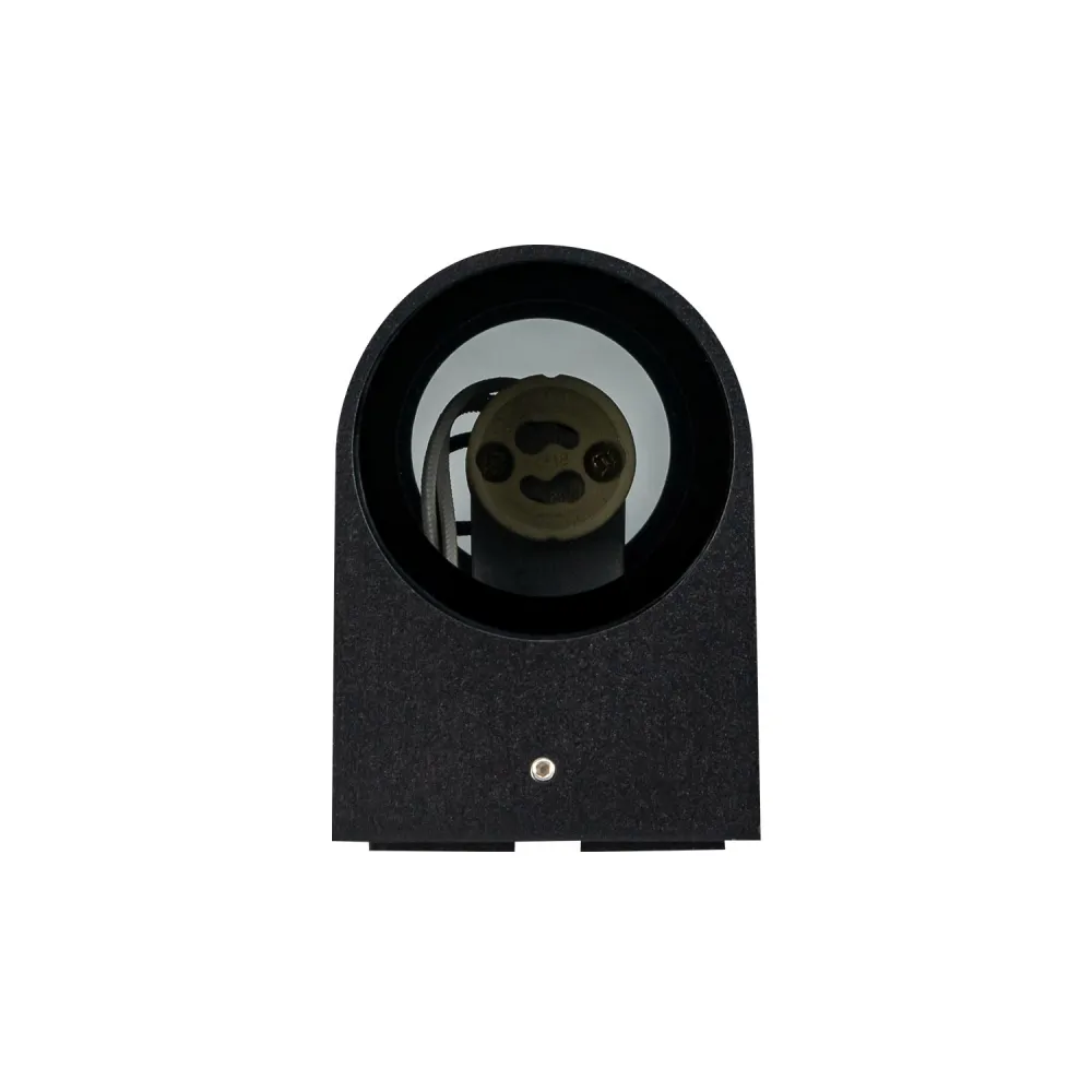 Diseño Ecológico y Sostenible Apliques de pared cilindrico para dos bombilla LED gu10 negro(aprgu10-1n)