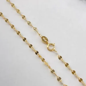Estación de Observación Cadena Flor Espejo 1.15gr / 45cm / 1.95mm Oro Amarillo$