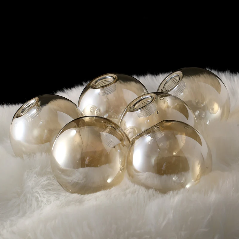 Lámpara de arañ en forma de globo, accesorios de iluminación, luz colgante de cristal moderna para sala de estar con Sopor...