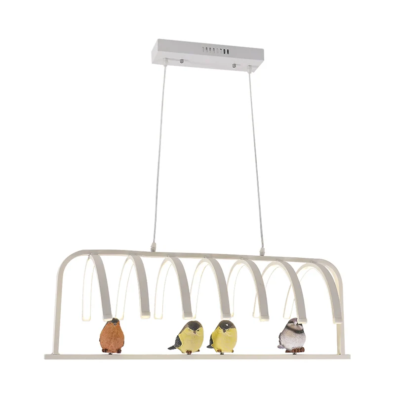 Lámpara colgante de acrílico curvada, lámpara colgante de techo blanca LED modernista con luz cálida/blanca/natural con de...