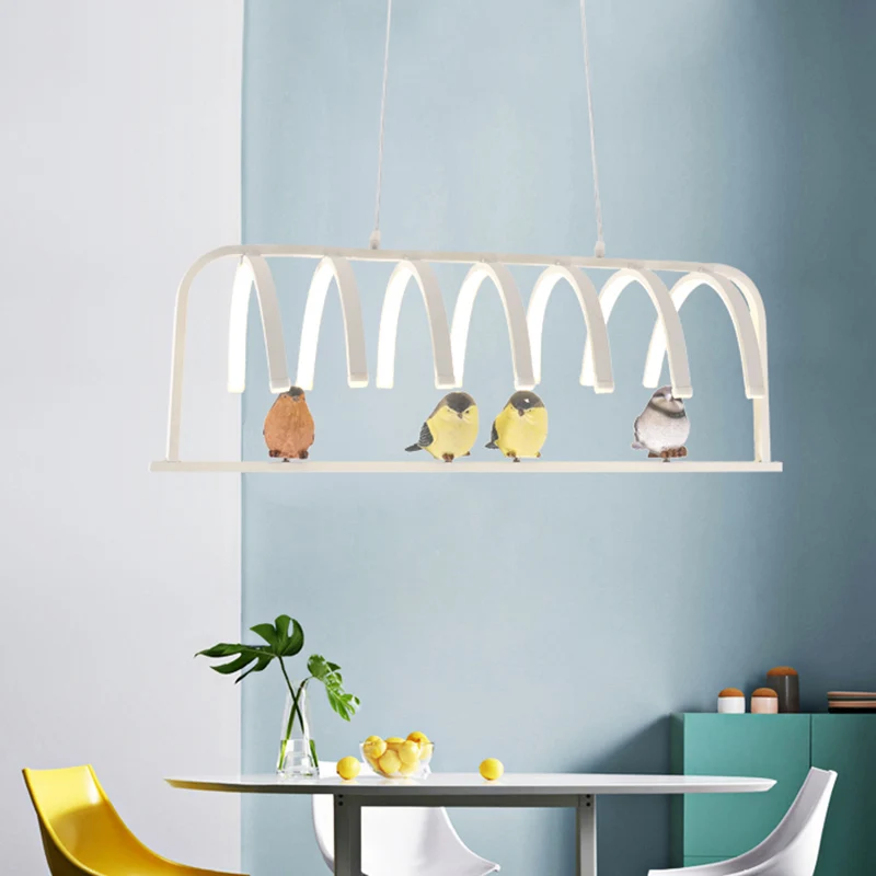 Lámpara colgante de acrílico curvada, lámpara colgante de techo blanca LED modernista con luz cálida/blanca/natural con de...