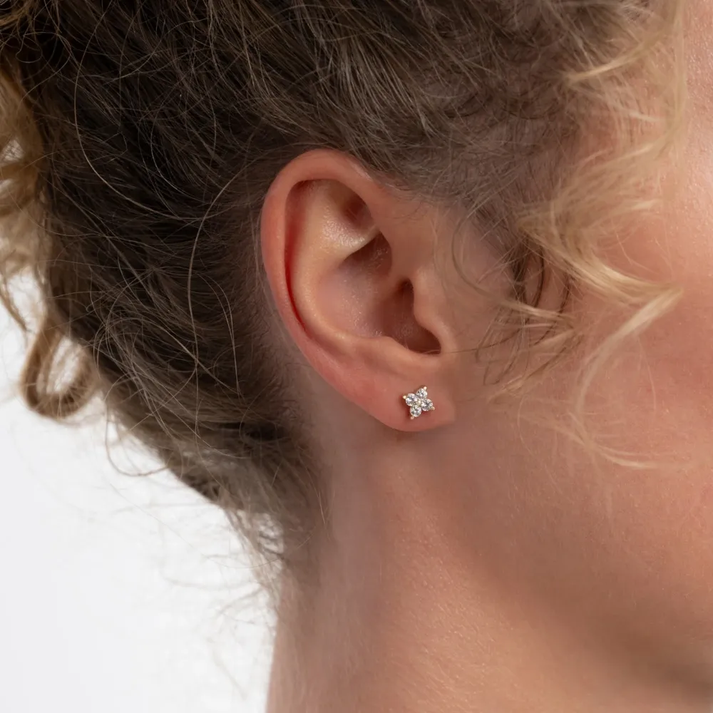 Le Marais Audrey pendientes de oro de 14 quilates con circonitas