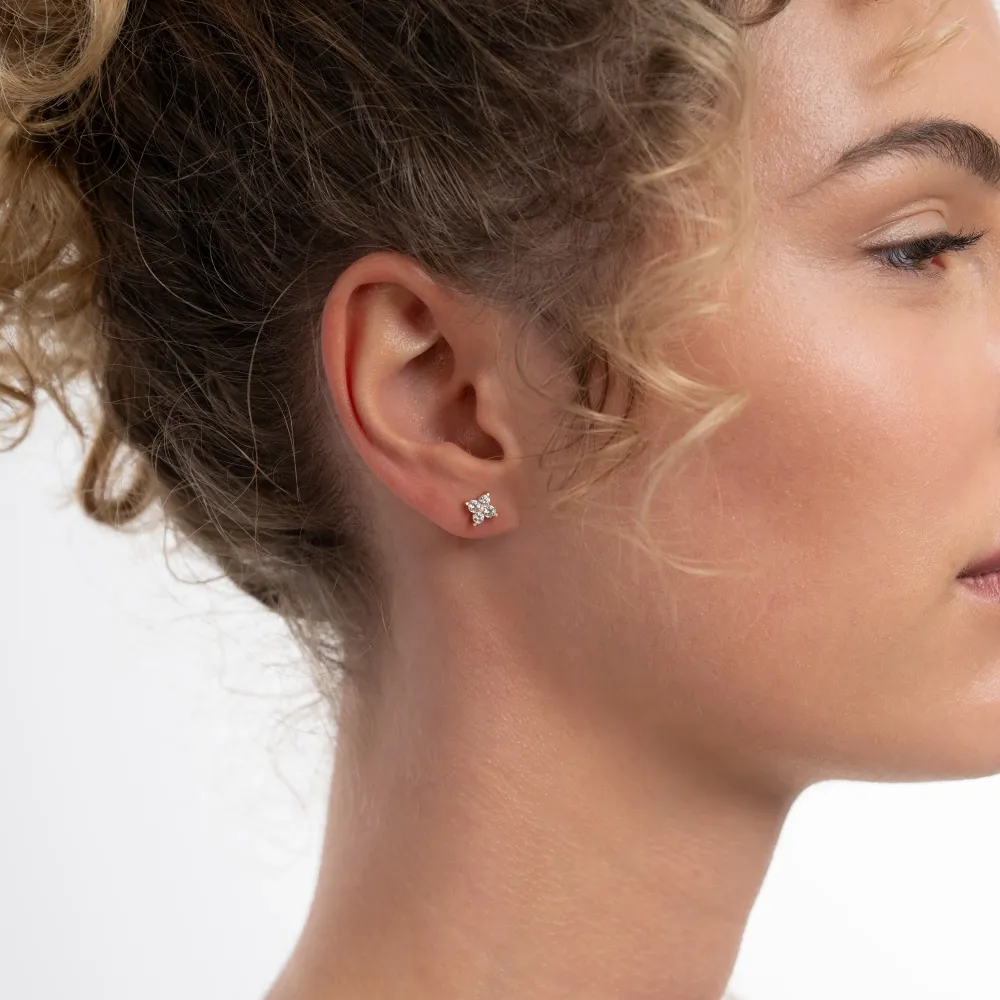 Le Marais Audrey pendientes de oro de 14 quilates con circonitas