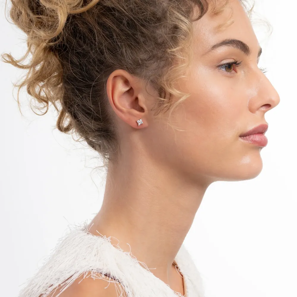 Le Marais Audrey pendientes de oro de 14 quilates con circonitas