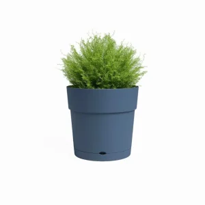 Artevasi Macetero Azul Capri 30 Cm Con Reserva De Agua De Plástico Reciclado con Patas Elevadoras