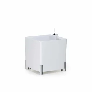 Jardinera autorriego configurable mondum mediterráneo 40x40x44 cm cuadrada blanc