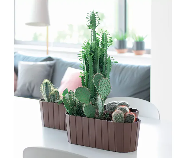 Jardinera para balcón BOARDEE ELEMENTAL 4,9L., dimensiones (mm) 383x144x130, color Blanco