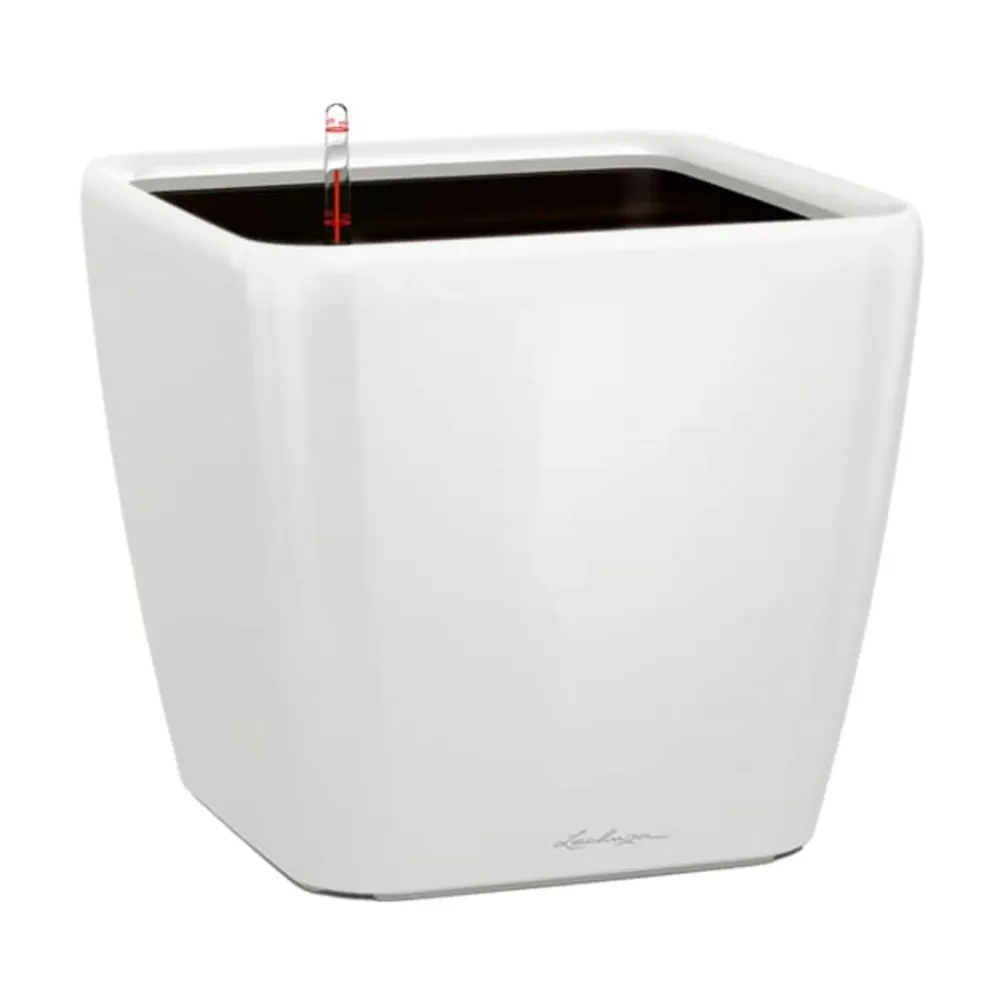 Maceta Autorriego Lechuza Quadro De alta gama blanco brillo