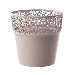 Maceta De Plastico Tree En Color Mocca 17,5 prolongado X 17,5 (Ancho) X 17,9 (Alto) Cm
