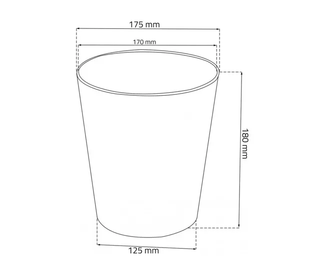 Maceta De Plastico Tree En Color Mocca 17,5 prolongado X 17,5 (Ancho) X 17,9 (Alto) Cm
