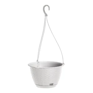 Macetero Colgante Ratolla Round W 3,4L., Dimensiones (Mm) 217X217X142, Color Blanco
