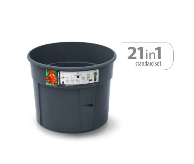 Macetero de tomates Prosperplast Tomate Grower de plastico en color antracita 39,2 (largo) x 39,2 (ancho) x 31,5-153 esbel...