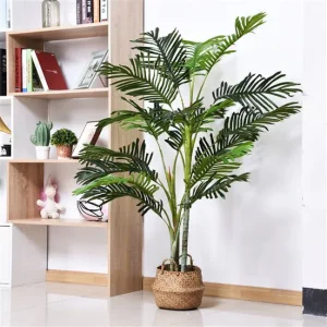 Outsunny Planta Artificial Palmera 150 cm Árbol Artificial con Maceta y Musgo para Decoración Interior y Exterior Salón Of...