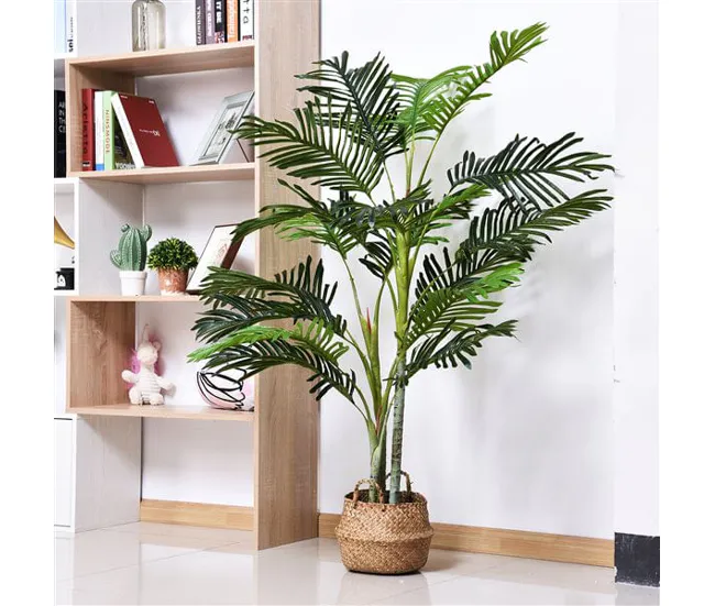 Outsunny Planta Artificial Palmera 150 cm Árbol Artificial con Maceta y Musgo para Decoración Interior y Exterior Salón Of...