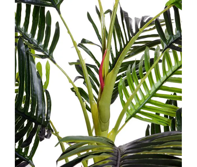 Outsunny Planta Artificial Palmera 150 cm Árbol Artificial con Maceta y Musgo para Decoración Interior y Exterior Salón Of...