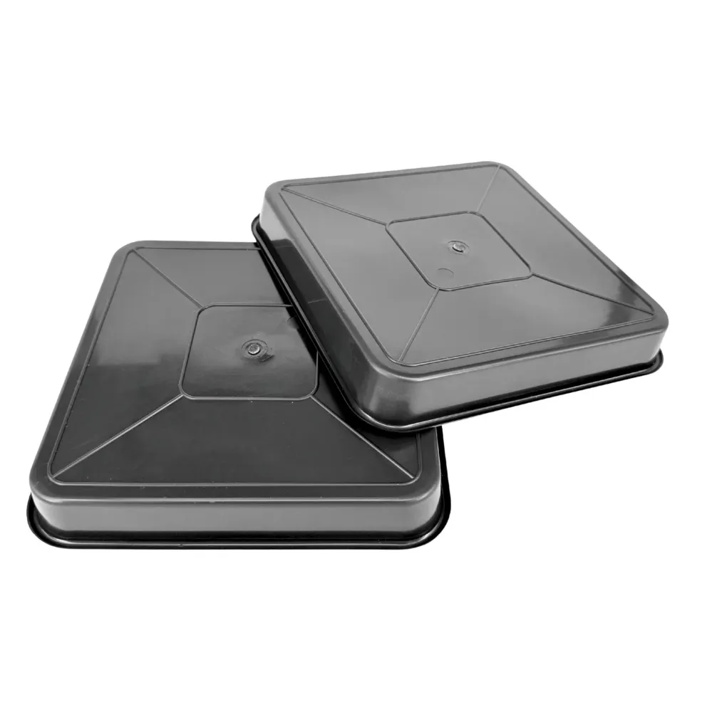 Plato Cuadrado Negro 15x15 Cm Sin Agujeros (3uds) | Plástico Grueso Y Resistente – Adecuado Macetas, Drenaje Y Organización