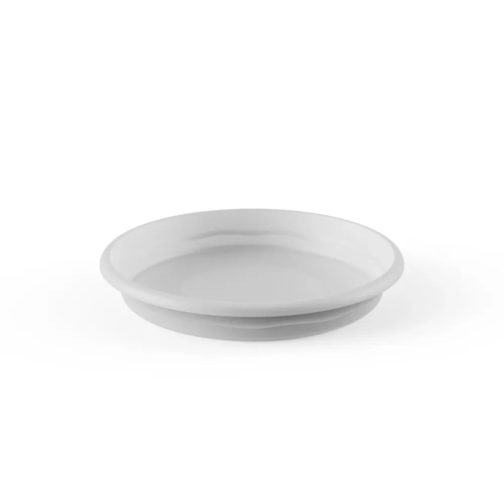 Plato maceta terra color blanco D 22 x 3,3