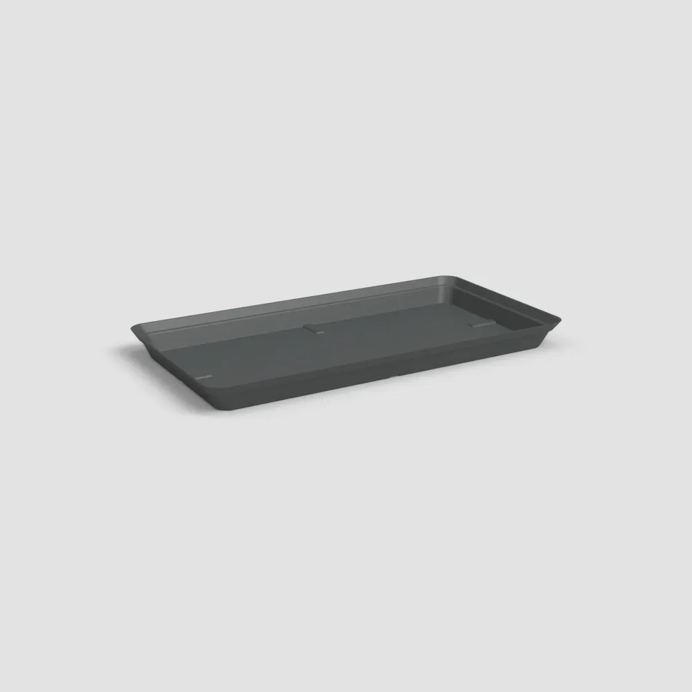 Plato de plástico Artevasi antracita Capri rectangular