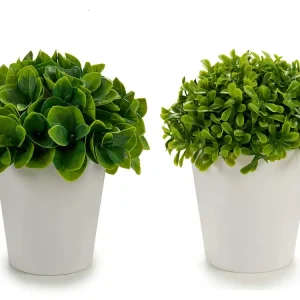 Sistema de Jardín Vertical Modular MACETA BLANCA HOJAS CORTAS