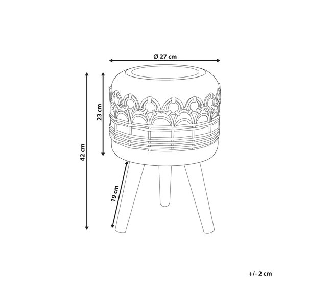Soporte para maceta marrón evidente 27 x 27 x 42 cm CYRTOMIUM