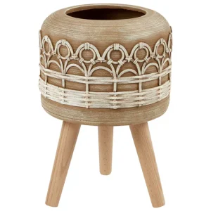 Soporte para maceta marrón preciso 27 x 27 x 42 cm CYRTOMIUM