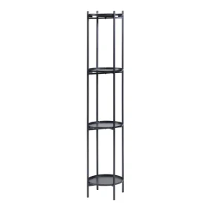 Soporte para plantas Tuusula de 2 niveles acero 54xØ25cm - Negro