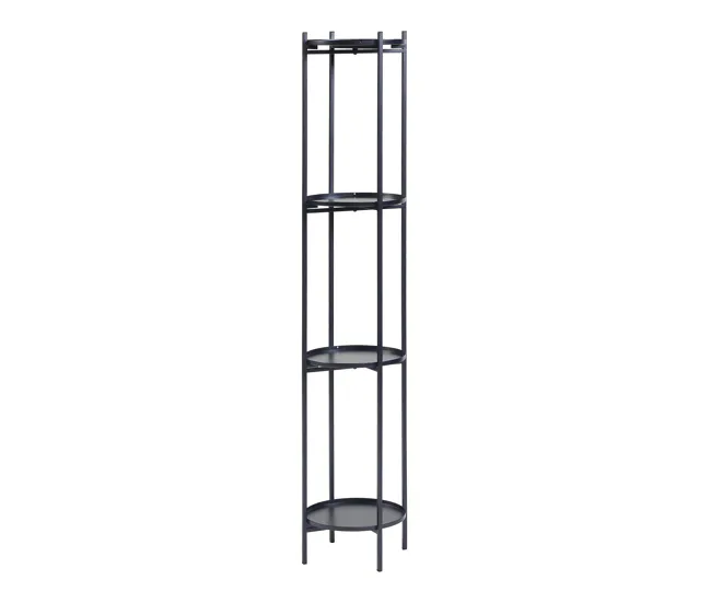Soporte para plantas Tuusula de 2 niveles acero 54xØ25cm - Negro