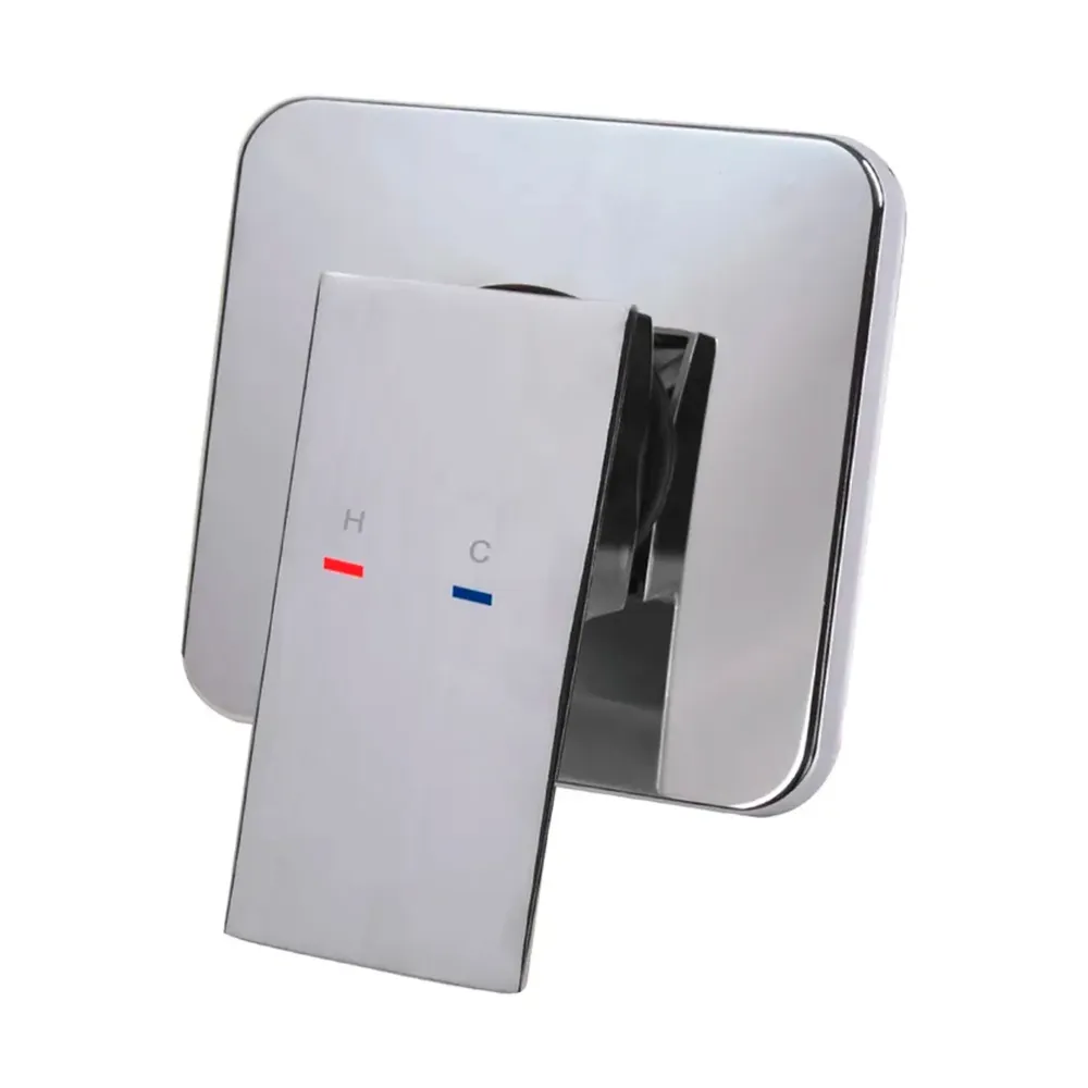 Aplicador de Gránulos Mezclador Ducha Monocontrol Cuadrado Plateado Cromado