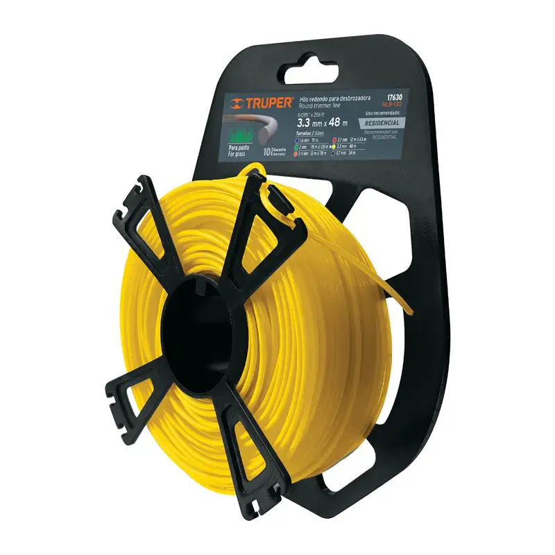 Accesorio Premium para Exteriores Rollo de hilo para desbrozadora, 3.3 Mm x 48 m, truper