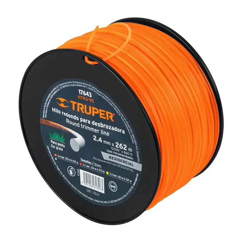 Carrete de hilo para desbrozadora, 2.4 Mm x 262 m, truper