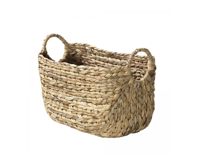 Cascada para Fuente Cesta de jacinto de agua con asas - 40 x 23 x 26 cm