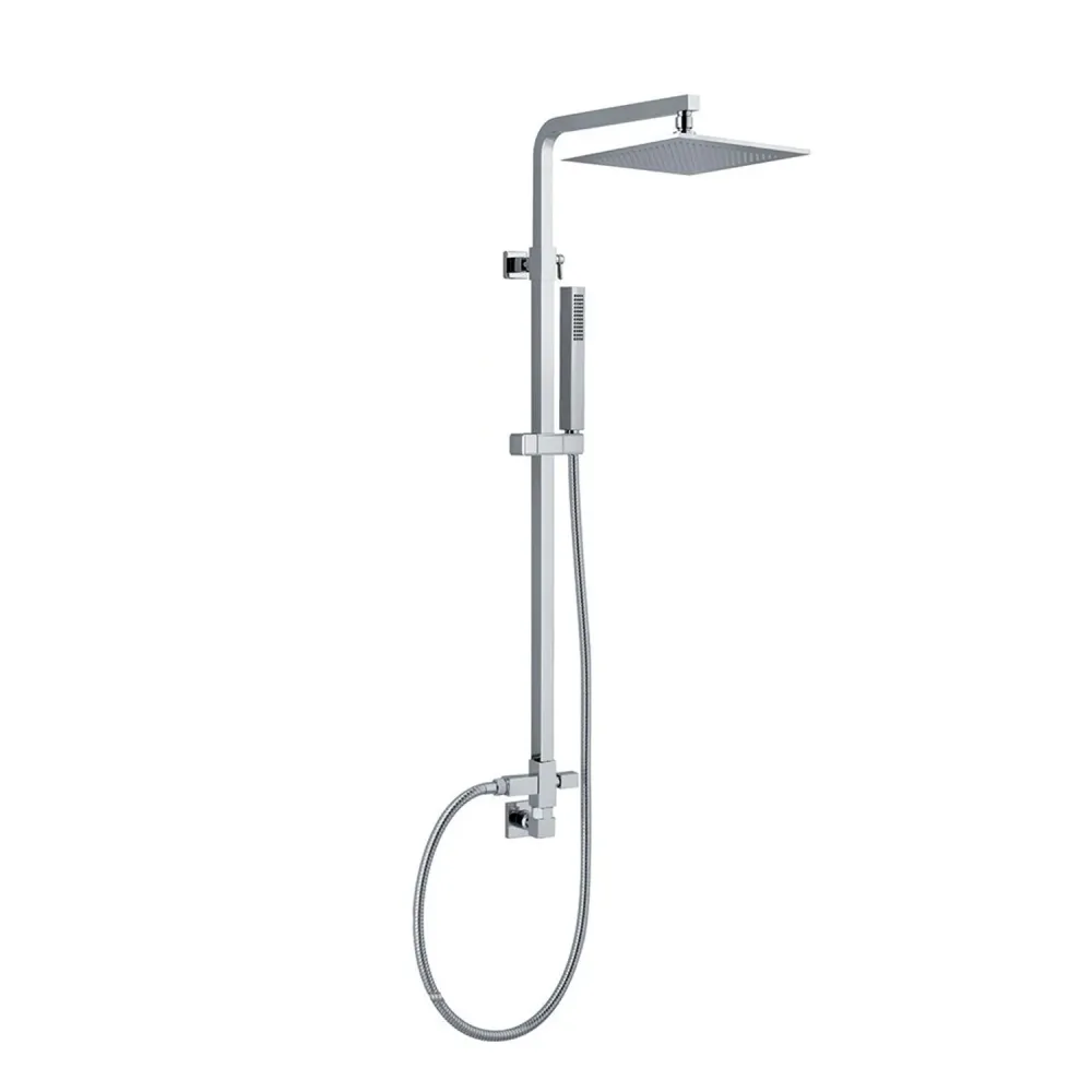 Conexión para Manguera Colonna doccia quadra 25mm con soffione, deviatore e presa acqua muro