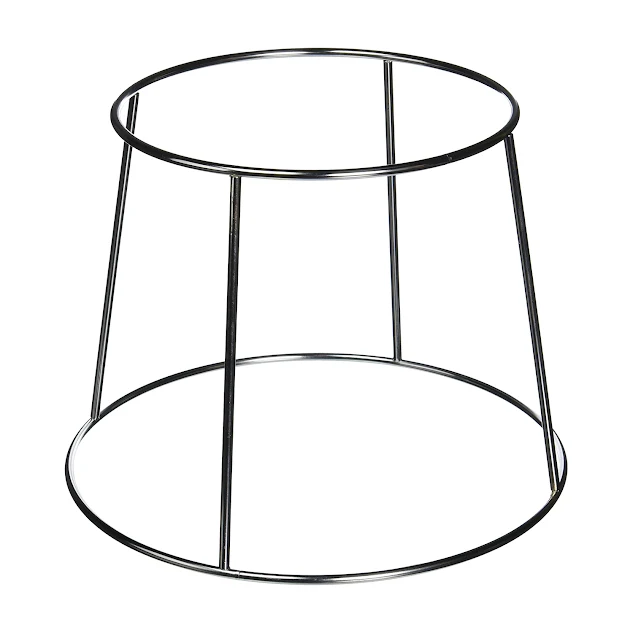 Soporte P/Fuente De Mariscos 24.5x19 cm Acero Cromado en Plástico de Grado Alimenticio