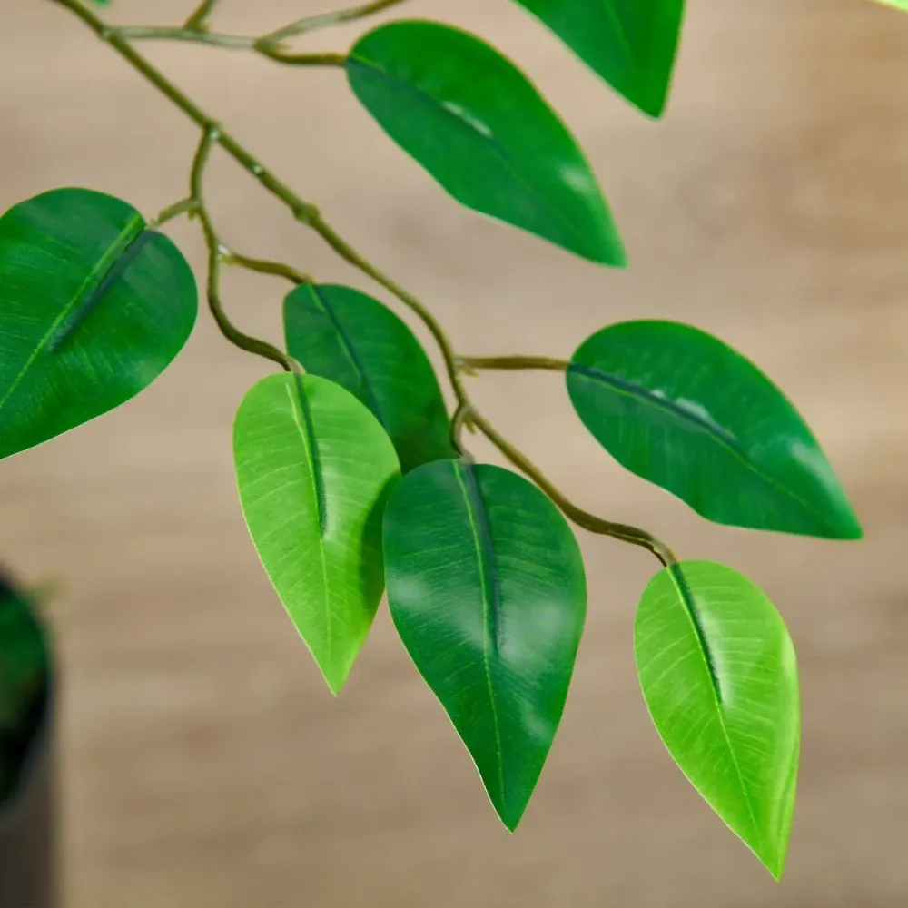 Árbol imitación ficus Homcom 756 hojas verde 135 cm