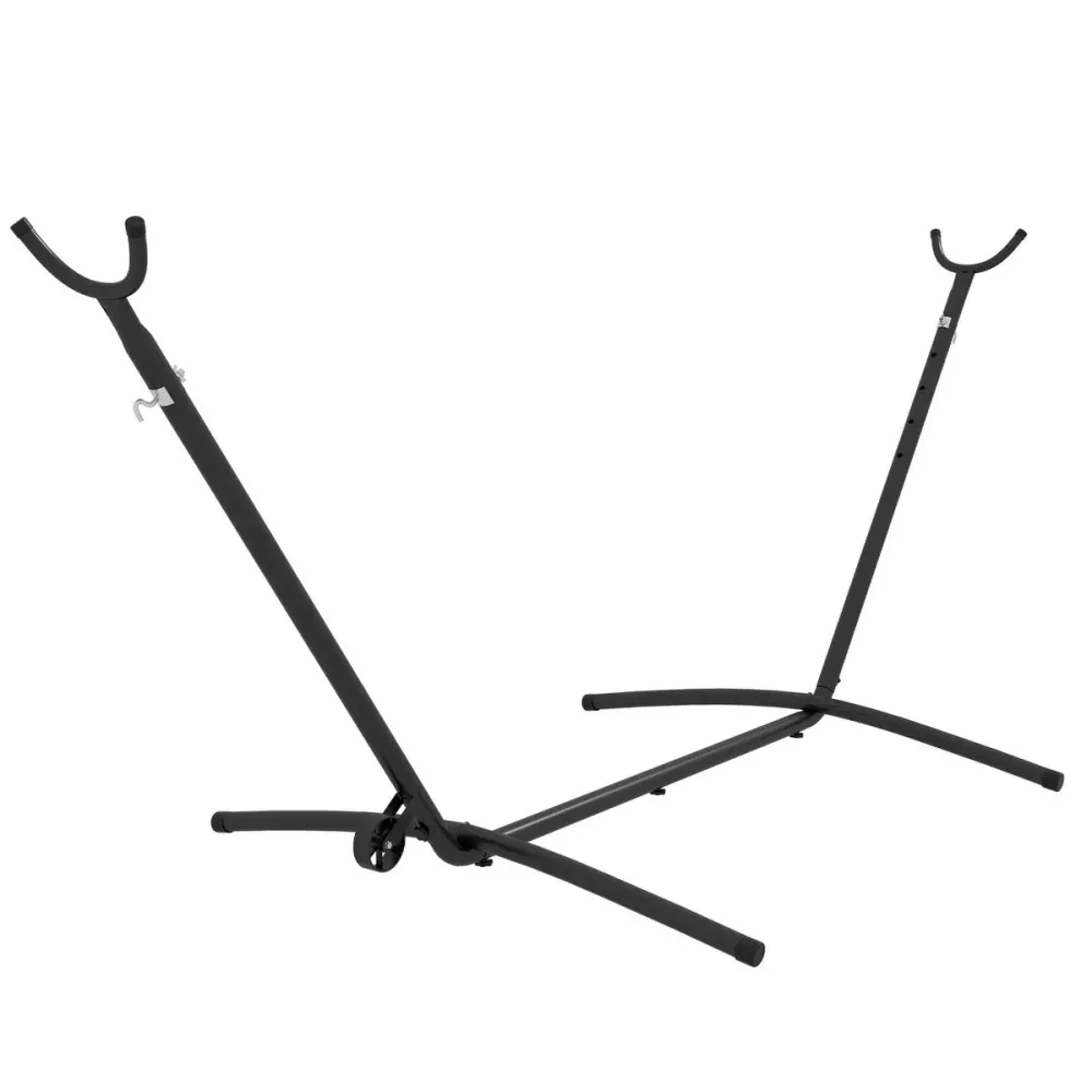Soporte para hamacas Kea Outsunny 6 niveles de ajuste negro 115x290x120 cm con Estructura de Acero