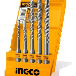 JUEGO DE BARRENAS SDS PLUS 1/4 15/32 5 PCS PLUS KIT INGCO UAKD2052