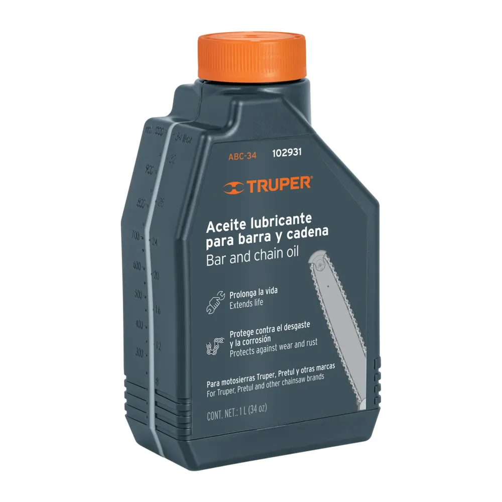 ACEITE PARA BARRA Y CADERNA DE MOTOSIERRA 1L, TRUPER