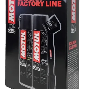 Pack Limpiador de Cadenas Motul Factory Line – Mantenimiento Privilegiado para Cadenas de Moto