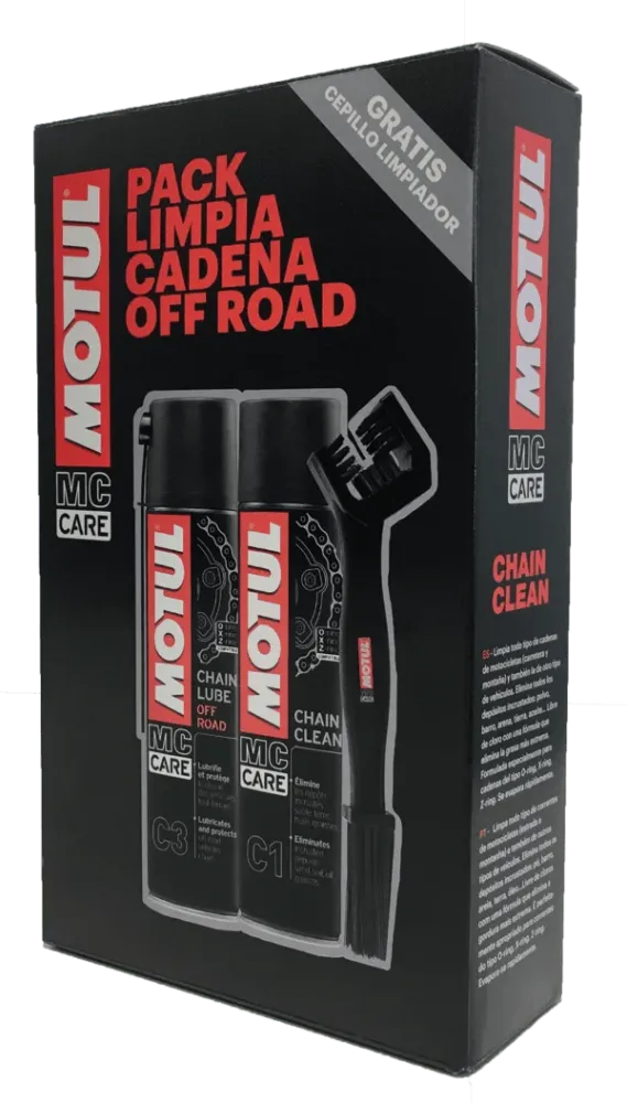Pack de Limpieza y Engrase para Cadenas Off Road Motul – Cuidado Entero para Cadenas de Moto