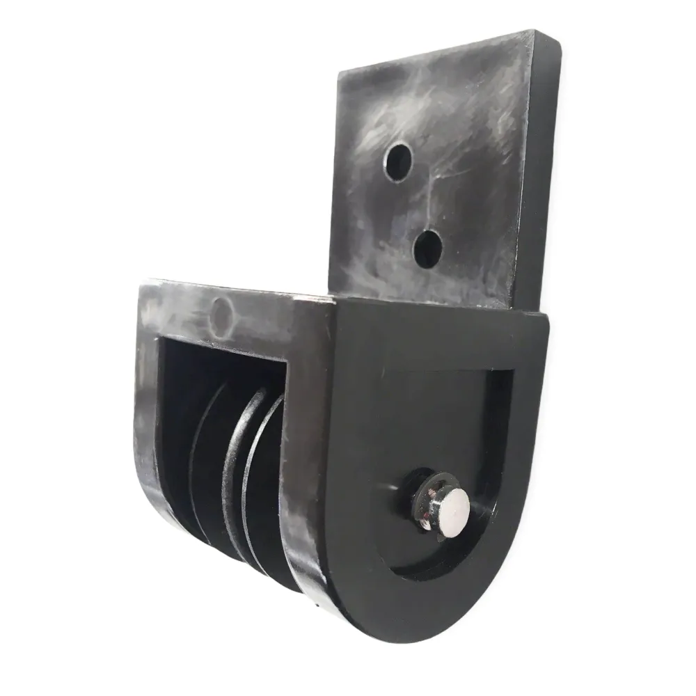 Polea doble para cuerda de pérgola negra